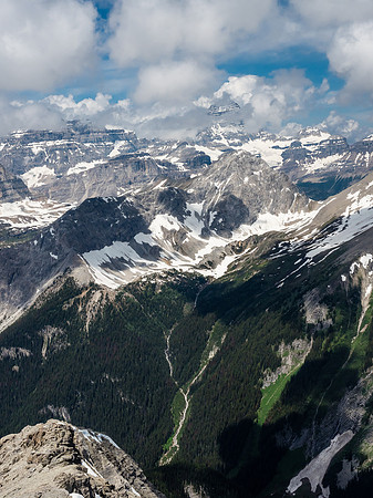 The Currie Creek Valley is impressively far below the north aspect of Mount Currie. I'm sure this valley sees very little human foot traffic.