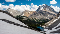 Cross Lake with Vavasour (L) and White Man rising above.