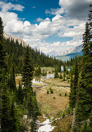 Descending (off trail at this point) to the proper trail and Pass Lake from White Man Pass.