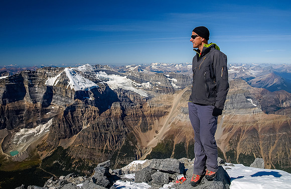 Vern on the summit of Mount Temple.