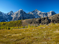 Hiking up Larch Valley to Sentinel Pass.