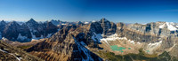 Mind blowing views from the shoulder of Temple over Pinnacle and Eiffel to Hungabee & Horseshoe Lake