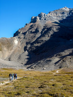 Another view of just how high Mount Temple looms over Larch Valley - it's almost a vertical mile.
