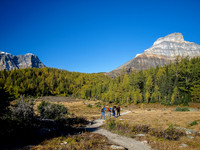 It's going to be a great day! This view is of another gorgeous peak in the Valley of Ten Peaks - Eiffel.