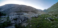 Ascending Chortling Marmots Creek into an upper hanging valley.