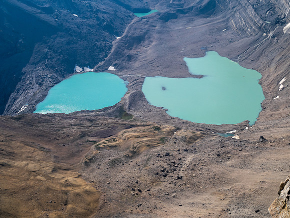 Summit views over the Fuhrer Lakes from the summit of Mount Fuhrer.
