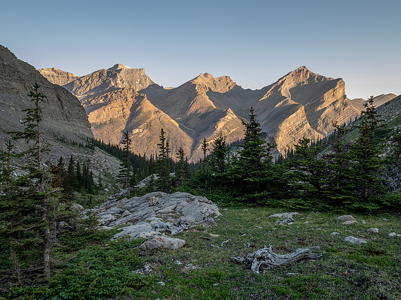Ascending Chortling Marmots Creek into an upper hanging valley.
