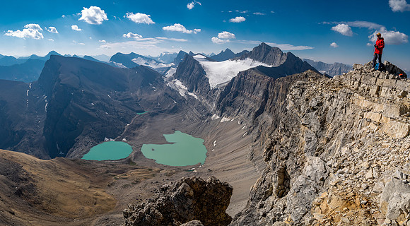 Summit views over the Fuhrer Lakes from the summit of Mount Fuhrer.