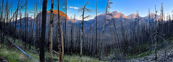 Ascending west slopes into Chortling Marmots Creek valley.