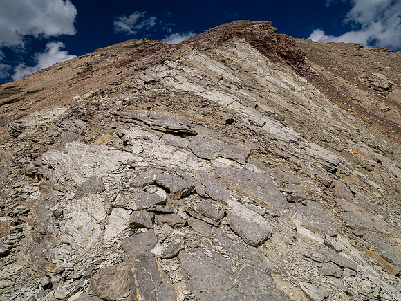 Ascending south slopes of Siffleur Mountain.