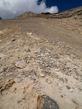 Ascending south slopes of Siffleur Mountain.