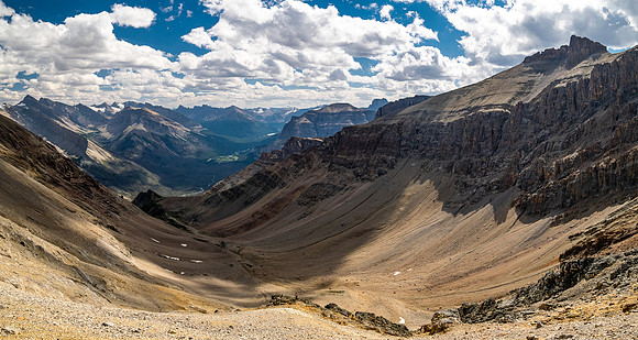 Ascending south slopes of Siffleur Mountain.