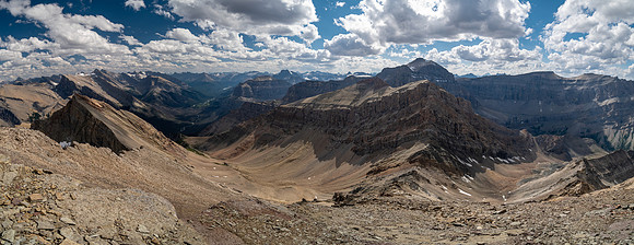 Ascending south slopes of Siffleur Mountain.