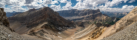 Ascending south slopes of Siffleur Mountain.