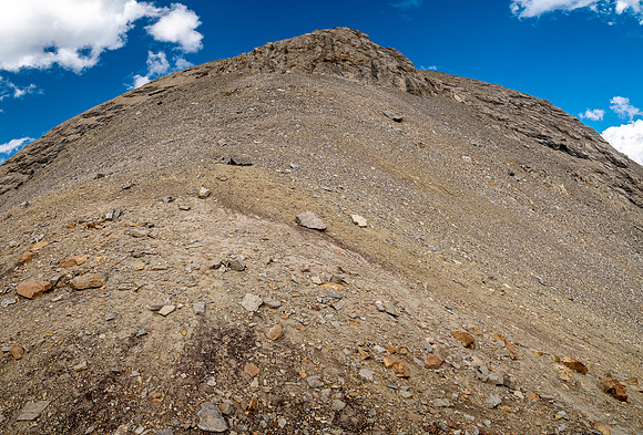 Ascending south slopes of Siffleur Mountain.