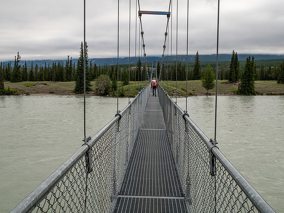 Crossing the North Saskatchewan River.