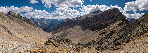 Ascending south slopes of Siffleur Mountain.