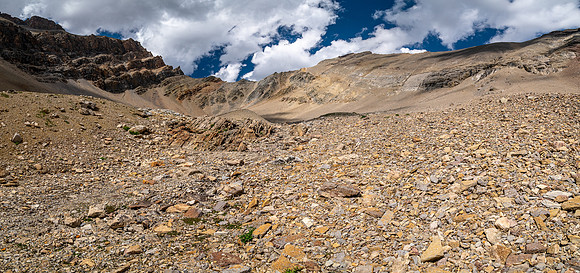Ascending south slopes of Siffleur Mountain.