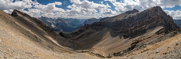 Ascending south slopes of Siffleur Mountain.