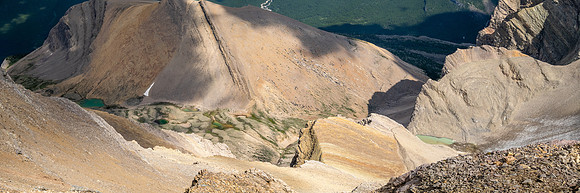 Ascending south slopes of Siffleur Mountain.