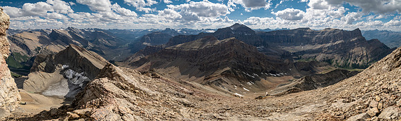 Ascending south slopes of Siffleur Mountain.