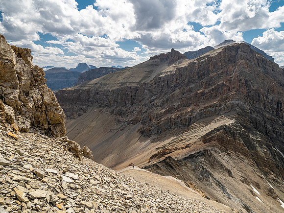 Ascending south slopes of Siffleur Mountain.