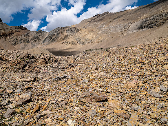Ascending south slopes of Siffleur Mountain.