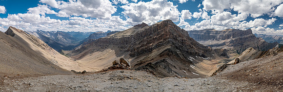 Ascending south slopes of Siffleur Mountain.
