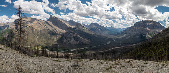 Ascending the SE slopes of Siffleur Mountain.