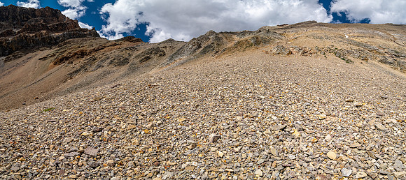 Ascending south slopes of Siffleur Mountain.