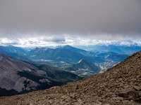 Looking SW towards Mount Lyne at center distance (rocky peak - not the treed ridge).