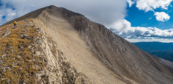 The slope steepened but remained largely a hike right to the false summit.