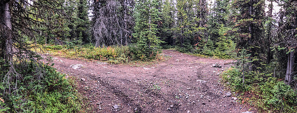 The junction with the Memory Lake Trail and the GDT.