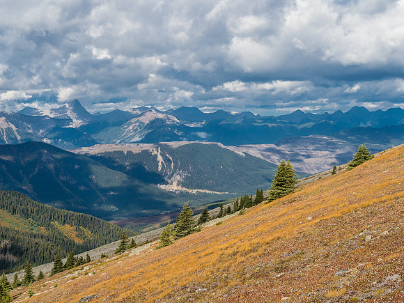 Looking over the huge mine works towards Mount Peck and Bingay at left and Hornickle at distant right.