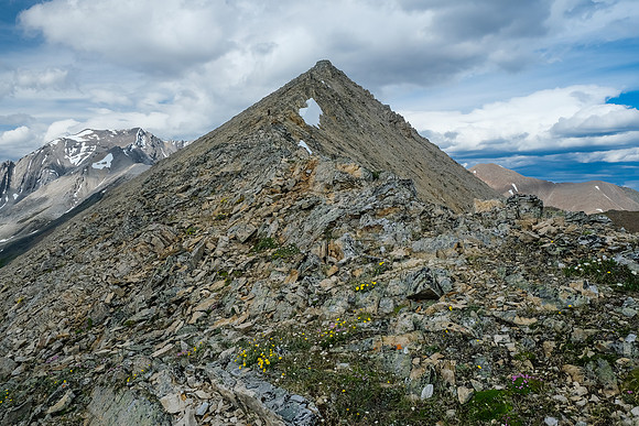 Scrambling Littlehorn Peak.
