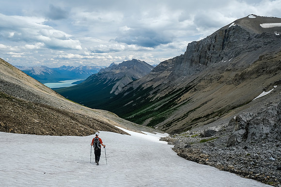Hiking down into Whitegoat Creek.