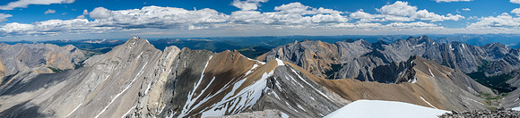 Views to the east including the similar hight outlier and Allstones at right.