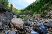 The creek is a bit of a mess in places, but the trail is always there.