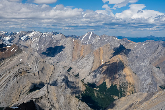 Opabin Mountain and Rustler Peak (R).