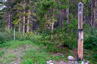 A sign at the trailhead.