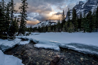 A lovely sunset over Little Temple from Paradise Creek.