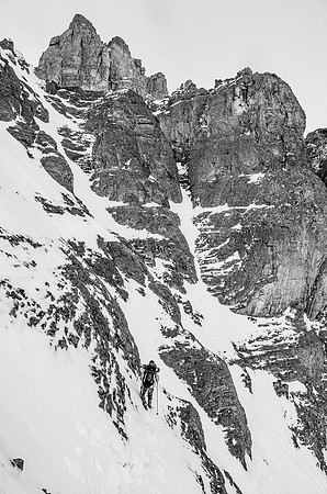 Back across the exposed gullies.