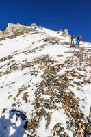 This is the reason we're on the ridge. It's tough but contains less objective hazards under a sun that's much stronger and warmer than the forecasts implied.