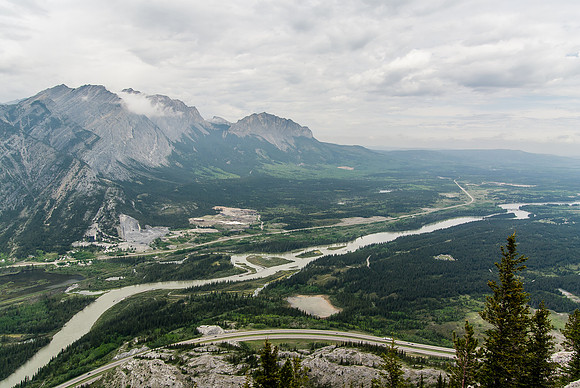The Trans Canada highway does a tight turn around Razors Edge - often resulting in accidents in the winter