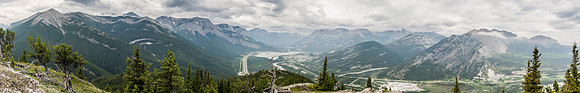 Summit view looking west and north. Heart Mountain on the L.