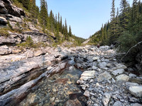 Hiking up the north branch of Stoney Creek.