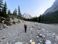 Hiking the Dormer Pass trail up Stoney Creek.