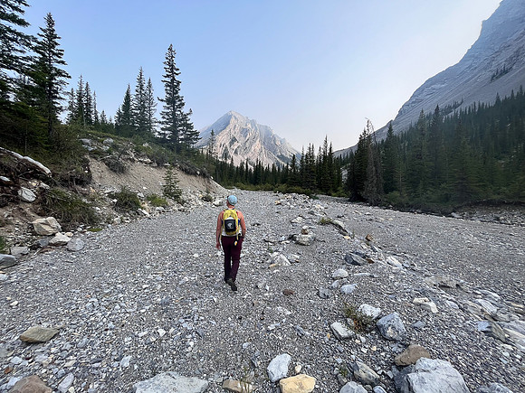 Hiking the Dormer Pass trail up Stoney Creek.