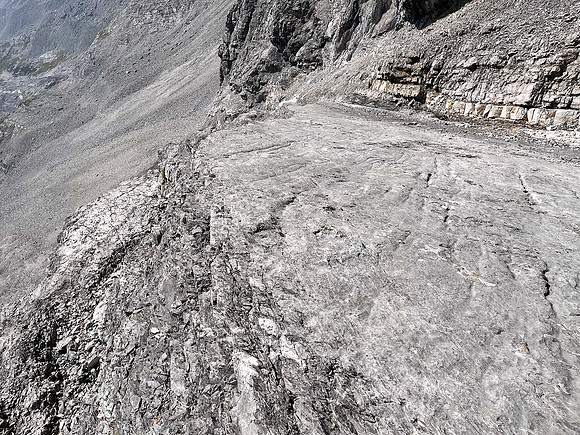 Scrambling the south face of Puma Peak.