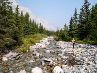 Hiking up the north branch of Stoney Creek.